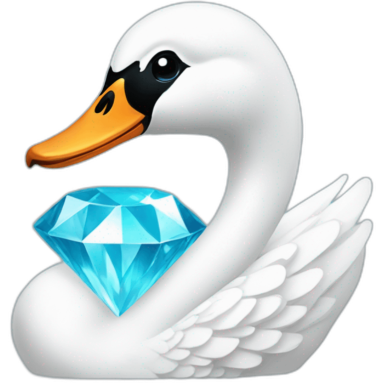 Swan with a Diamond  emoji