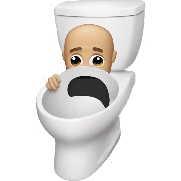 Man sticking his head out of a toilet  emoji