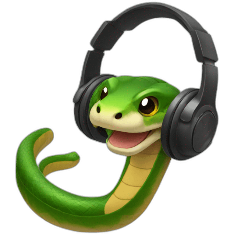 Snake with headphones emoji