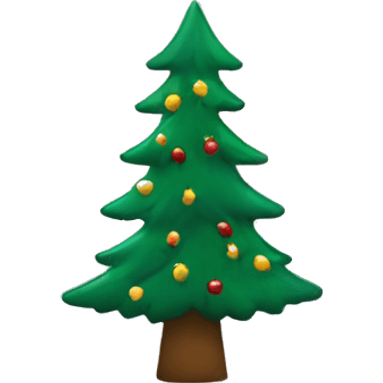 A christmas tree with a landscape in the background emoji