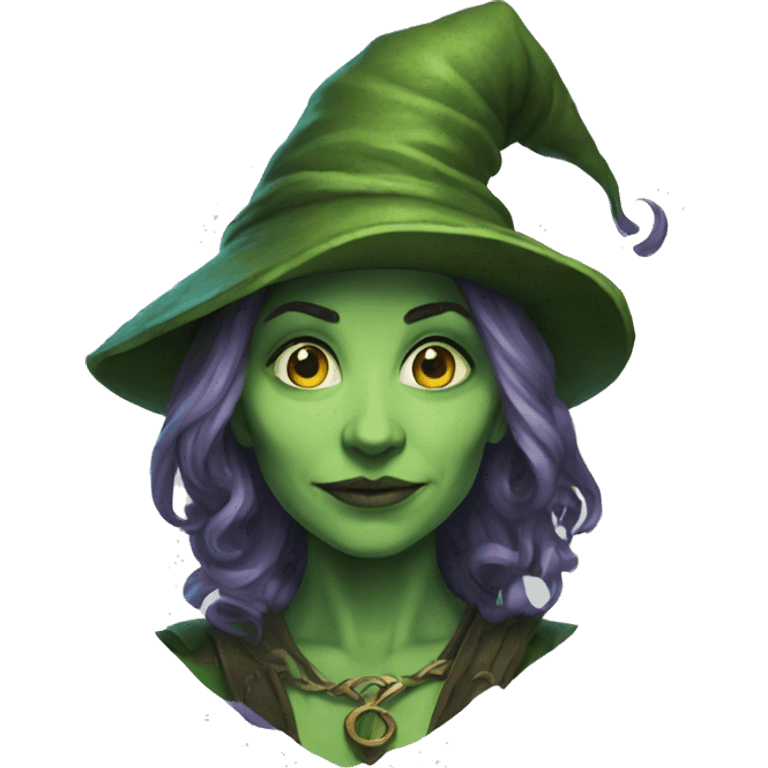 green witch from Dungeons & Dragons super realistic emoji