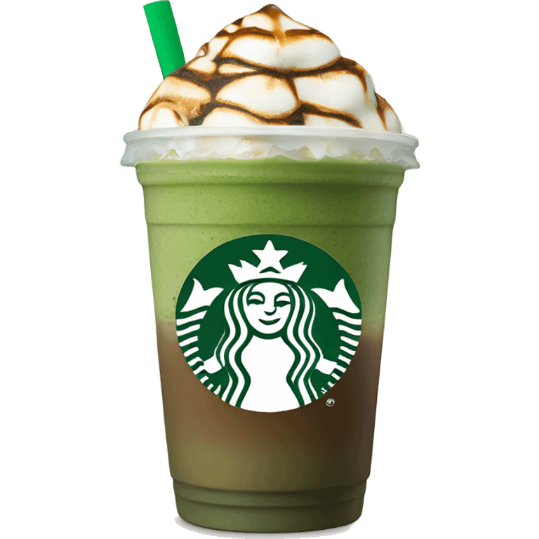 Starbucks iced Matcha espresso fusion no cream emoji