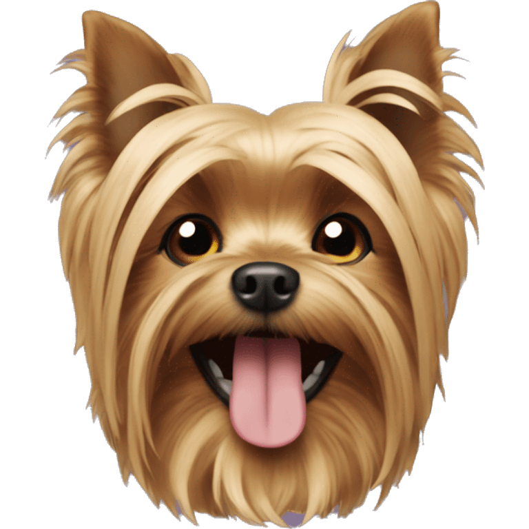 Yorkie riendo emoji