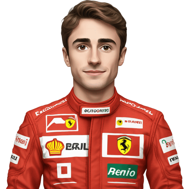 charles leclerc in ferrari suit emoji