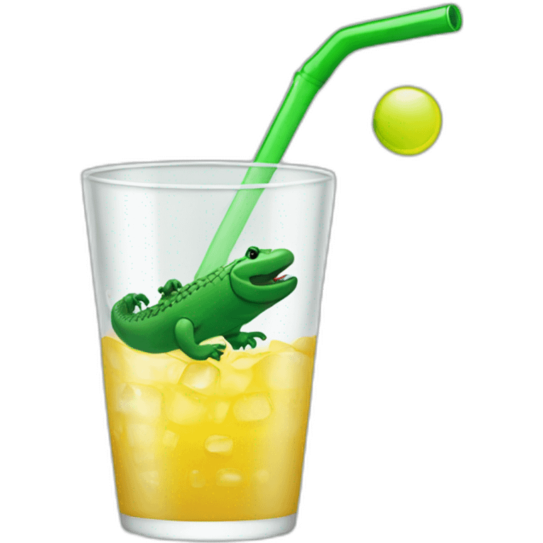 Drinking and using lacoste emoji