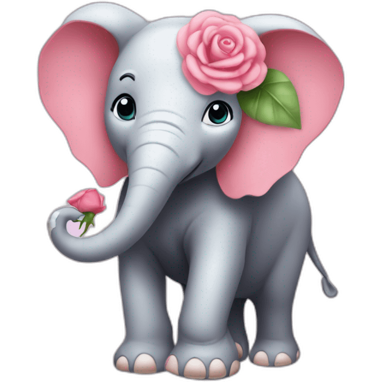 Éléphant rose  emoji