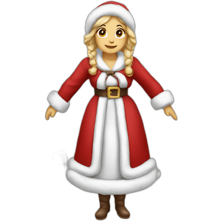 mrs. Santa posing full body emoji