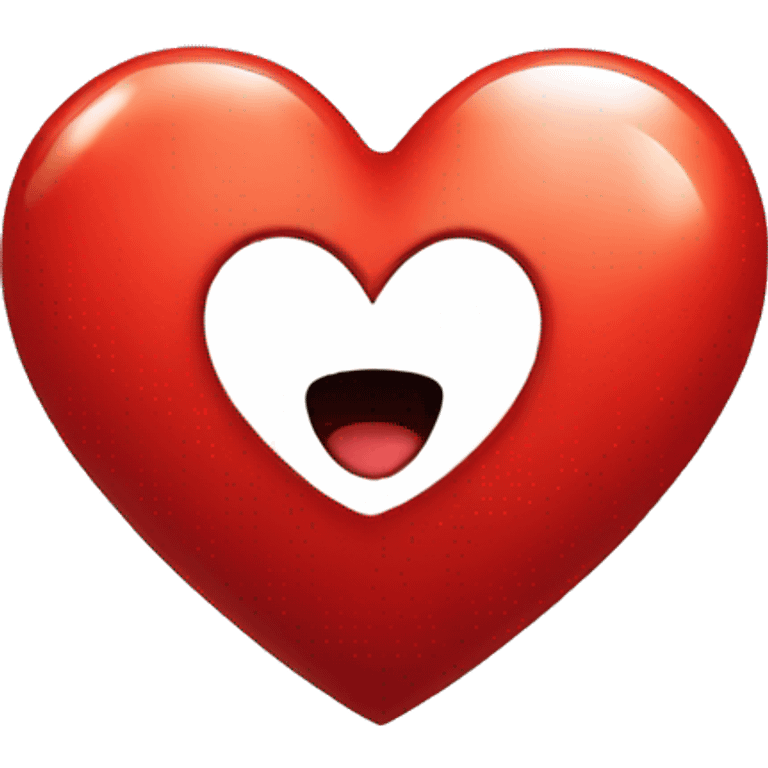 Shiny red heart emoji