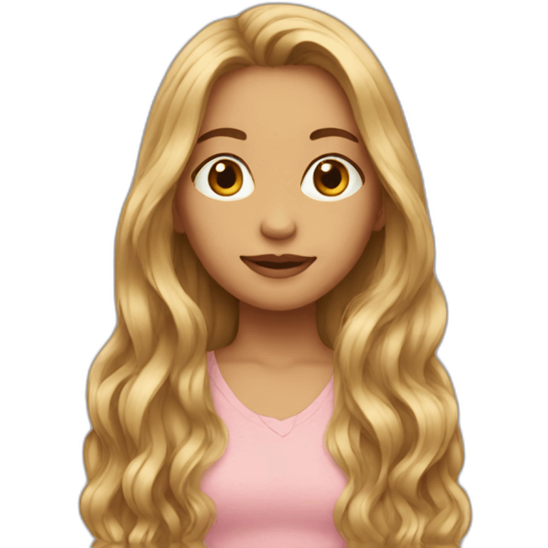 Girl long hair emoji