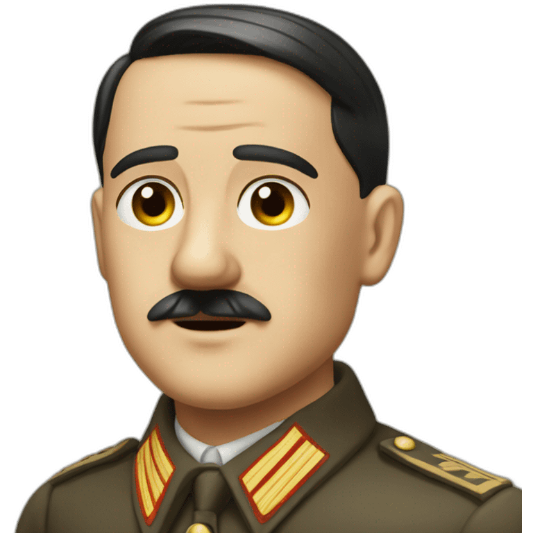 Hitler when the world war 2 without hat emoji