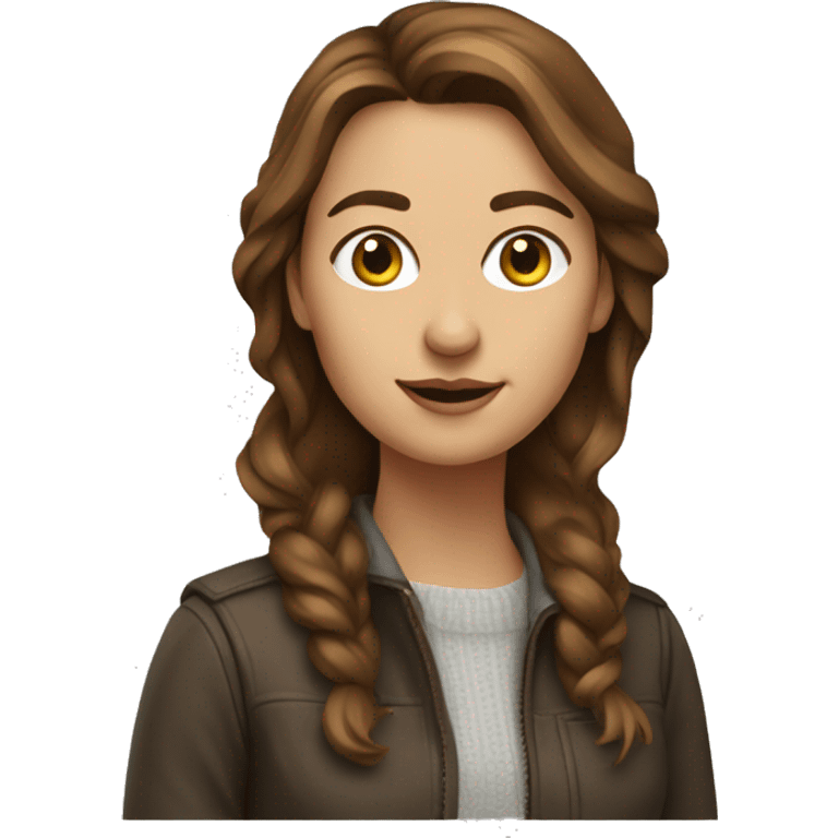 Kaja Nikolaus, female graphic designer with brown hair emoji