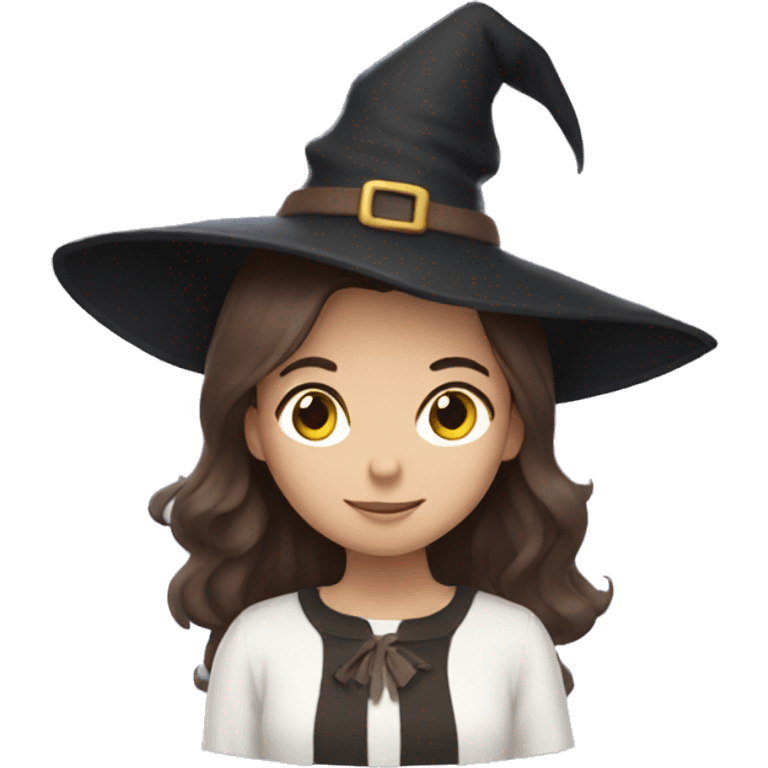 Witch, Brown hair and Little Girl emoji