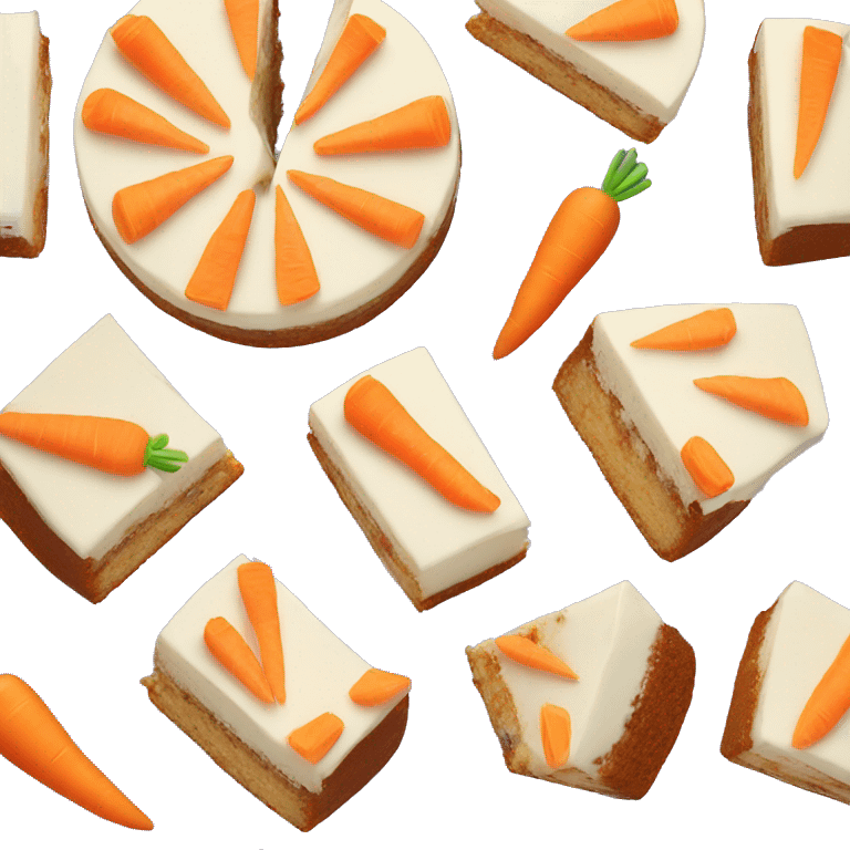 Carrot cake slice emoji