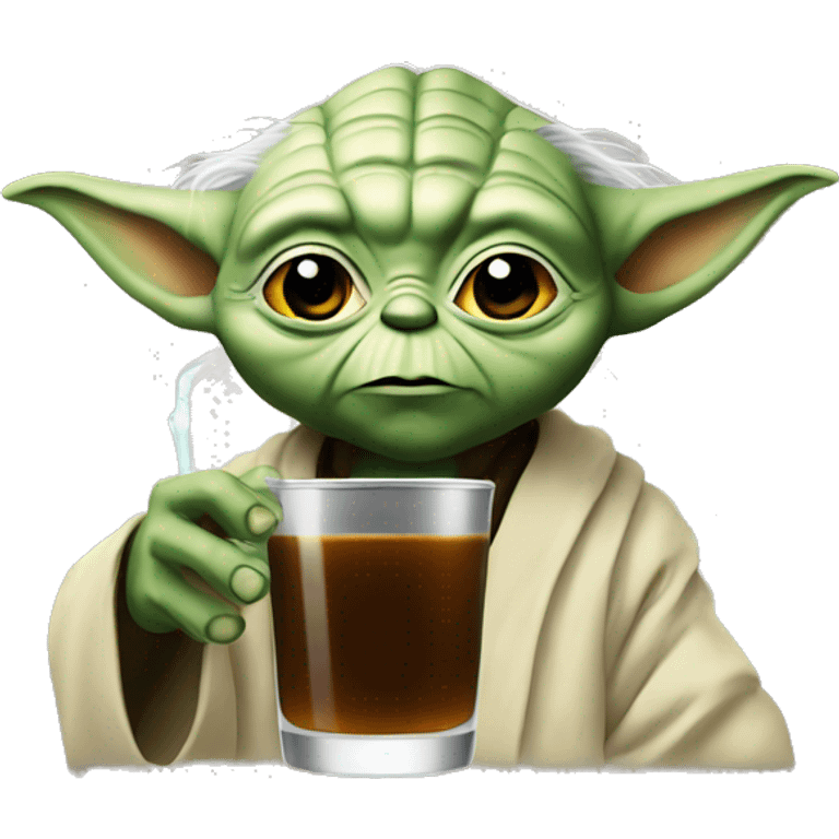 Yoda drinks emoji