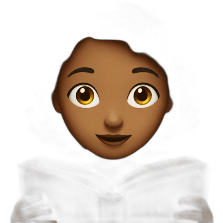 Girl reading book emoji