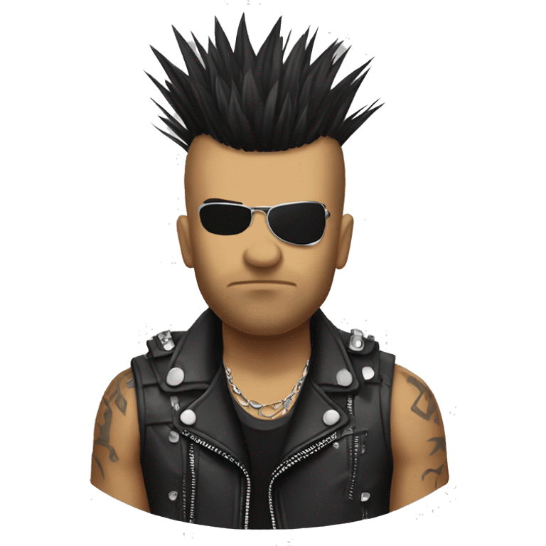 Punk with a mohawk emoji