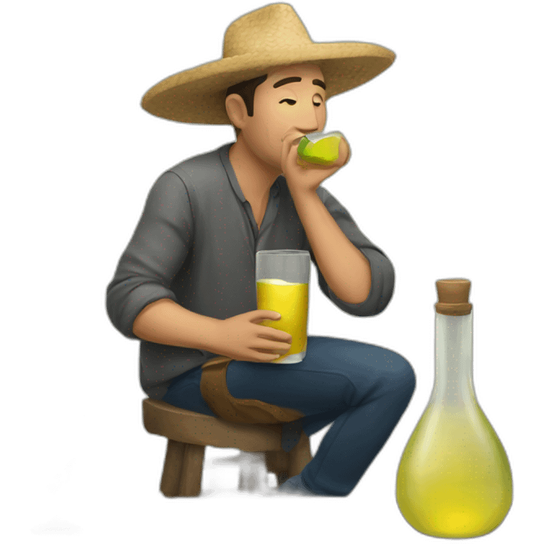 man drinking mezcal emoji