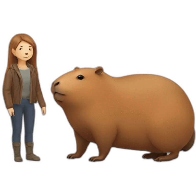 Capybara and a human emoji