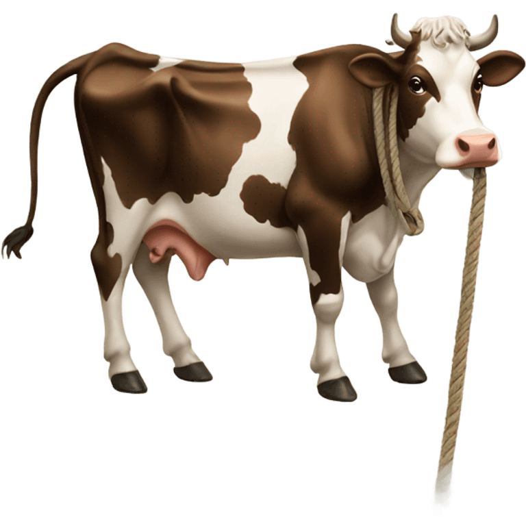 Cow with rope emoji