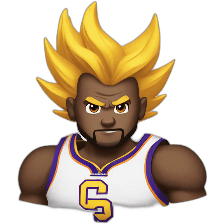 Lebron james as a super saiyan emoji