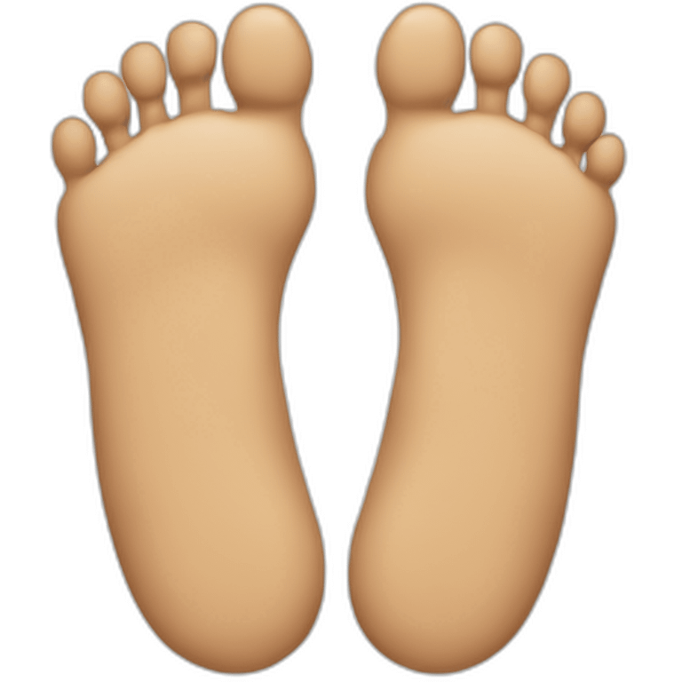 Two left feet with interlocked toes emoji