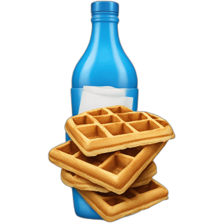 Blue bottle coffee and a waffle emoji