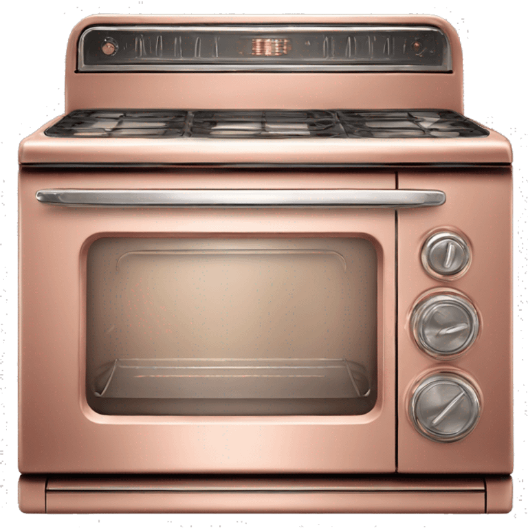 Realistic rose gold Retro vintage oven. emoji