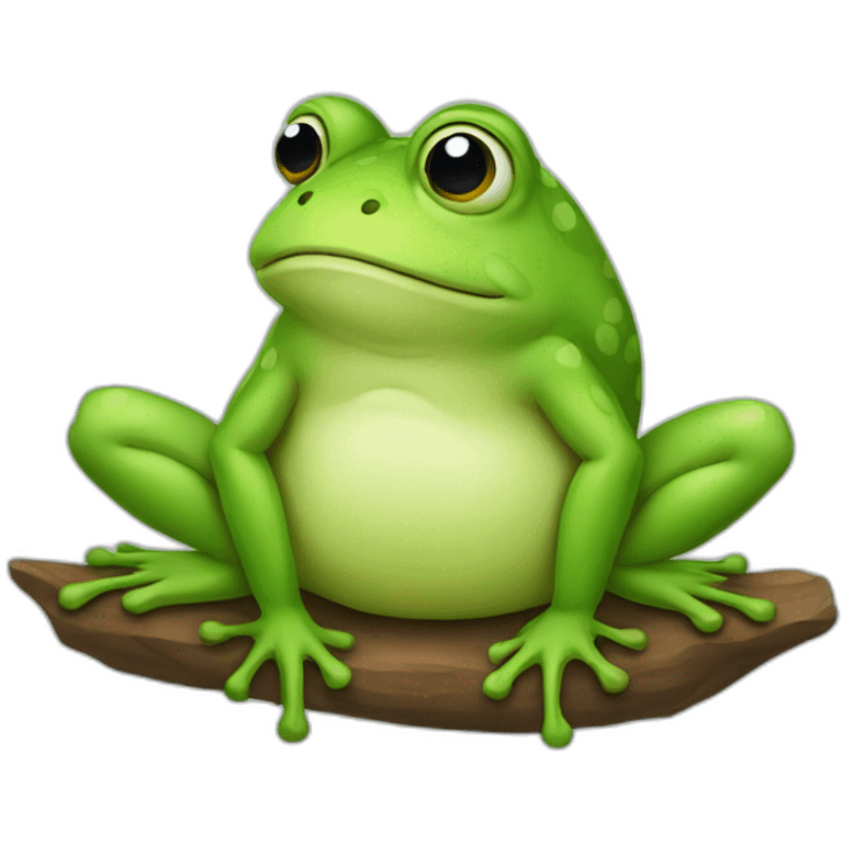 lazy man frog emoji