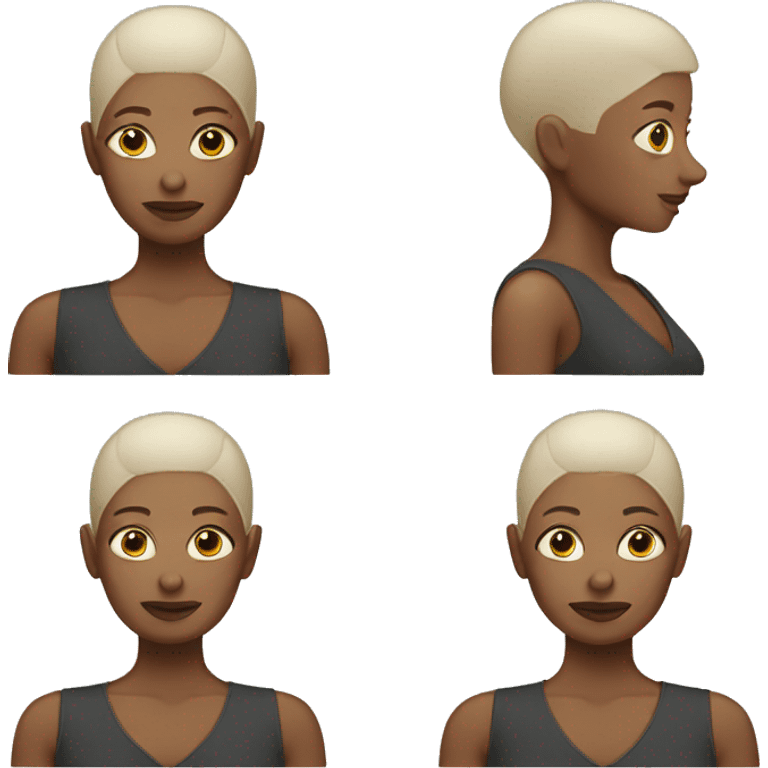 woman with no hair  emoji