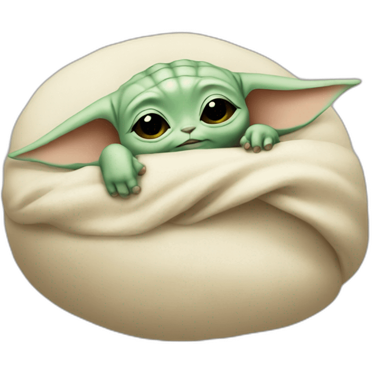 baby yoda sleeping sweetly emoji