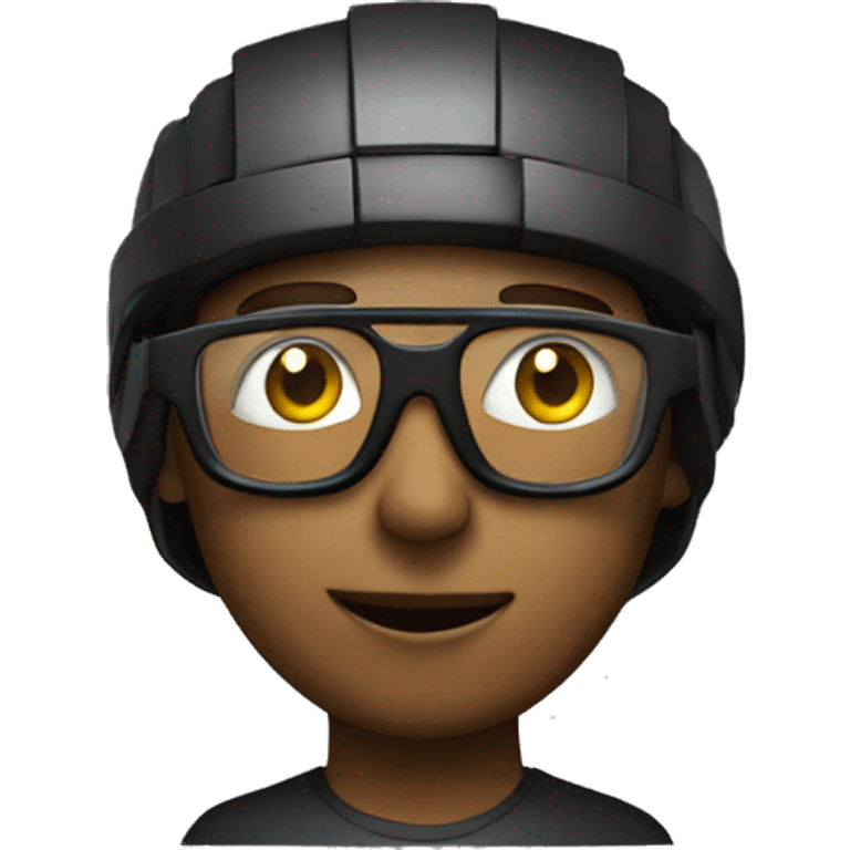 Video editor face black goggles  emoji