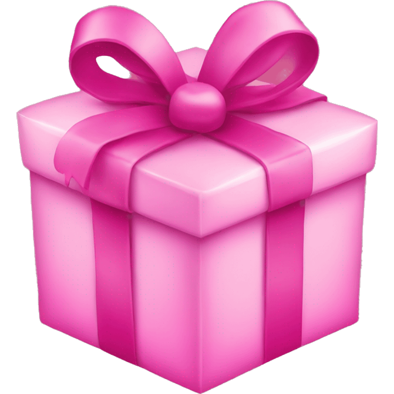 Pink Christmas present with bow emoji