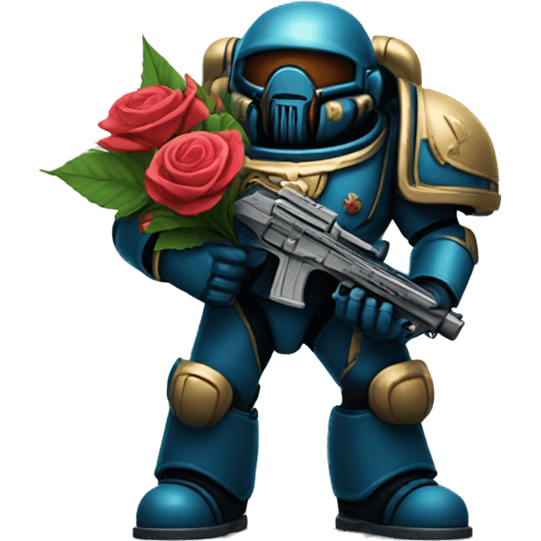 spacemarine holding flowers  emoji