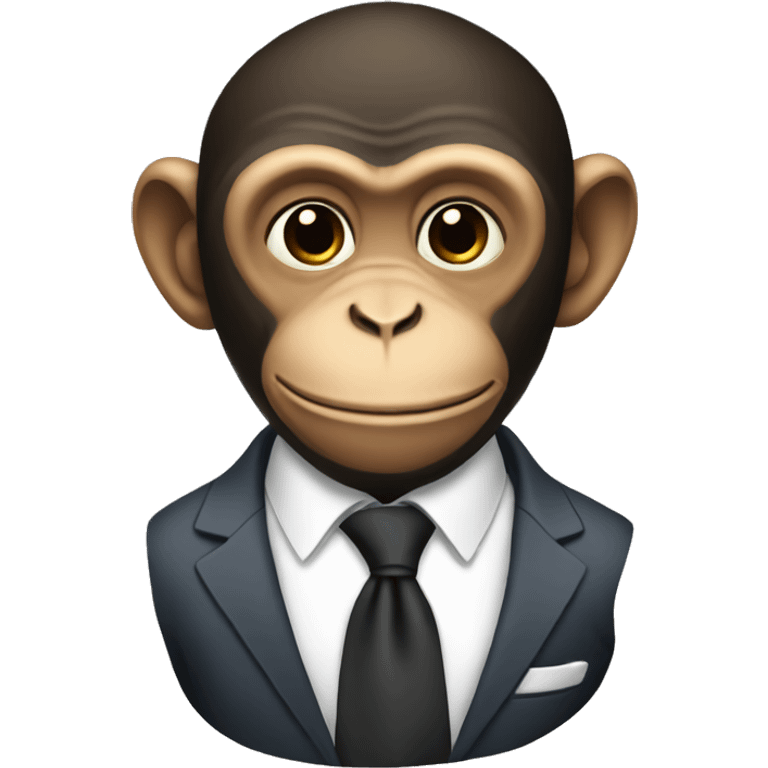 A monkey wearing a suits emoji