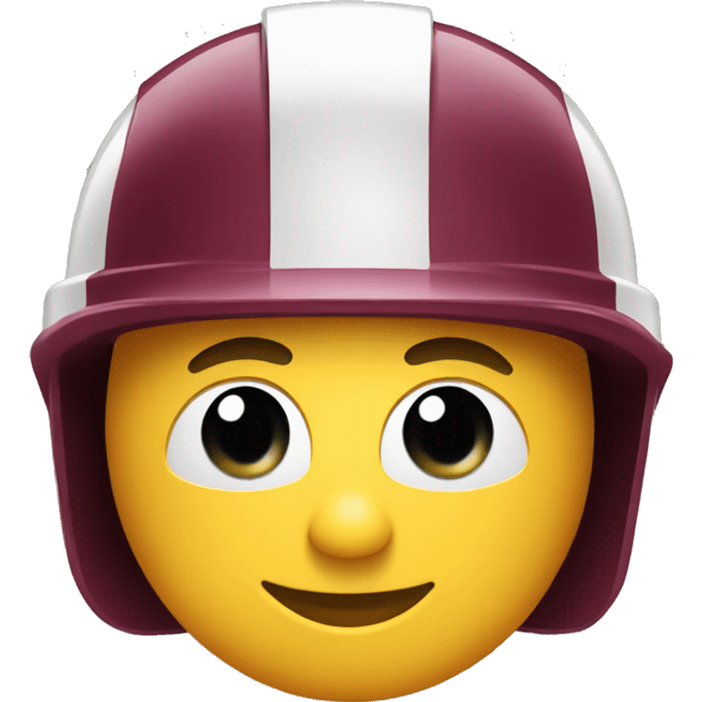 Wine colored one Construction helmet  emoji