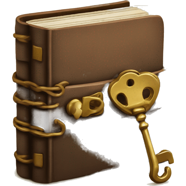 vintage diary with lock and key emoji