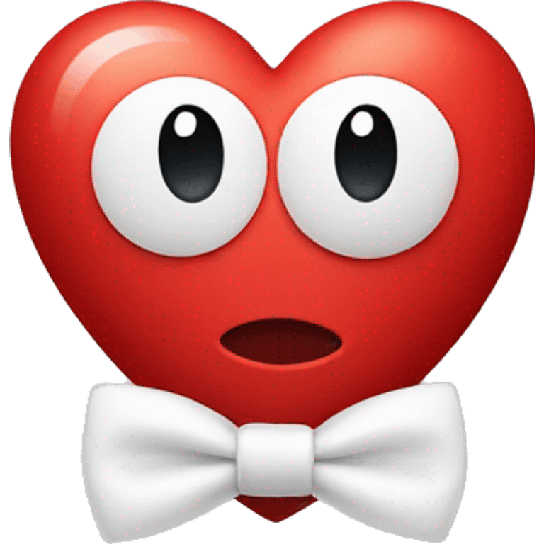 Red heart with a white bow tie  emoji