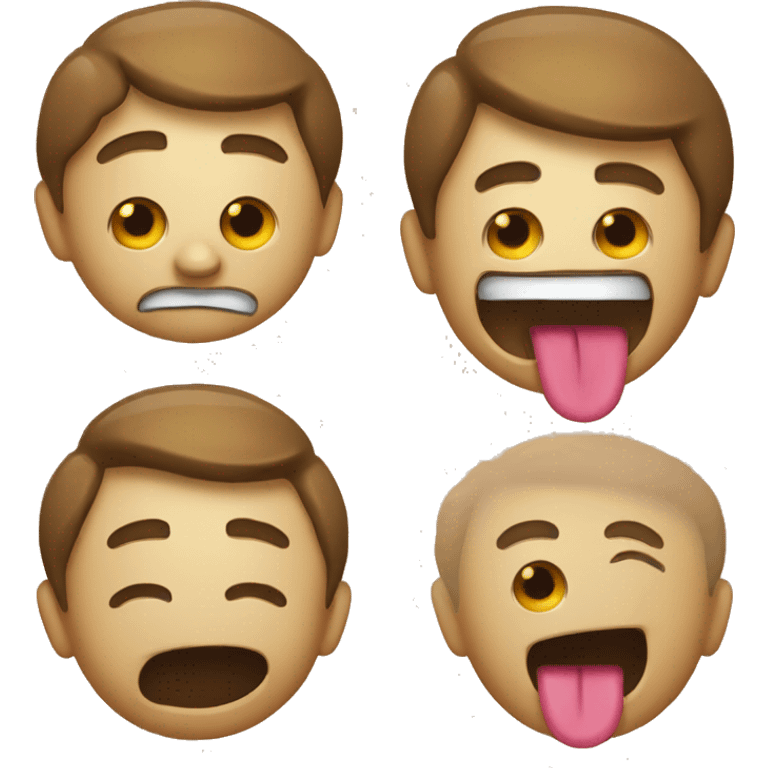 Emoji with thumb down and tongue out emoji