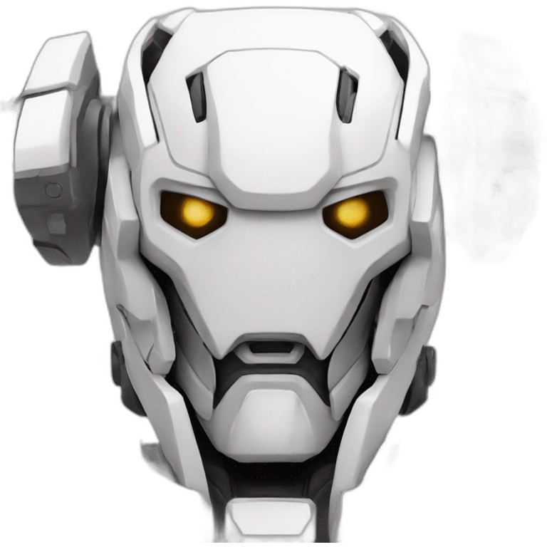 white battle mech emoji