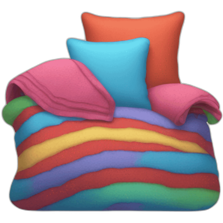 colorful pillow and blanket emoji