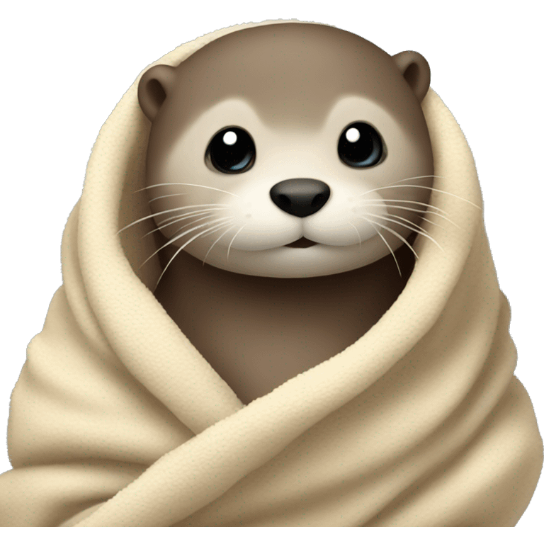 otter cozy in blanket emoji