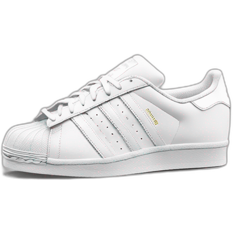 Adidas superstar White with « Vincs »  emoji