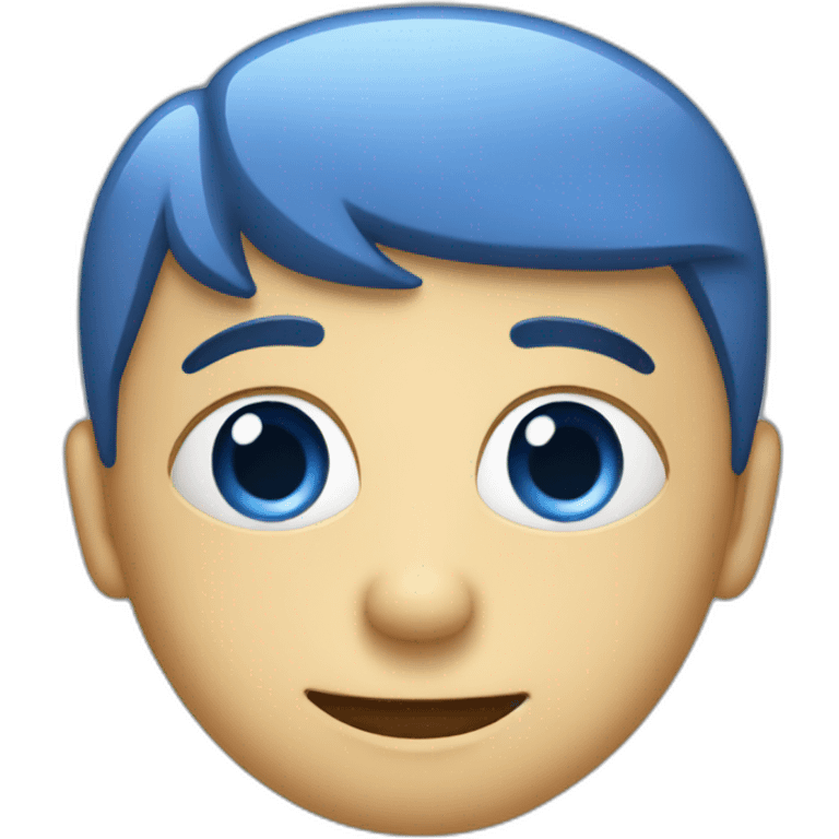 Blue  ID badge emoji