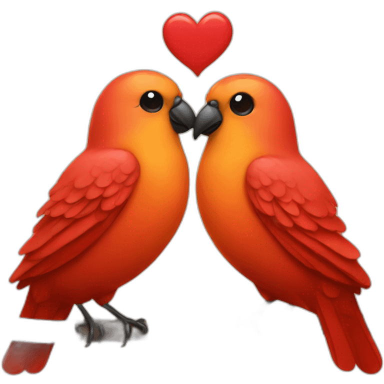 Two birds in love emoji