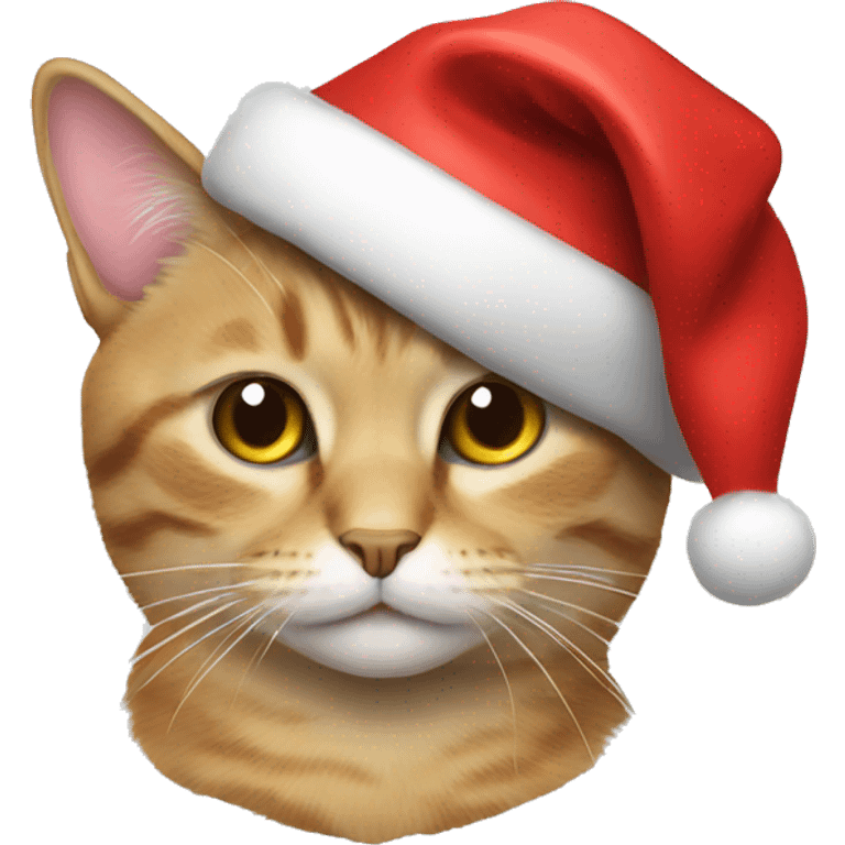 cat with christmas hat emoji