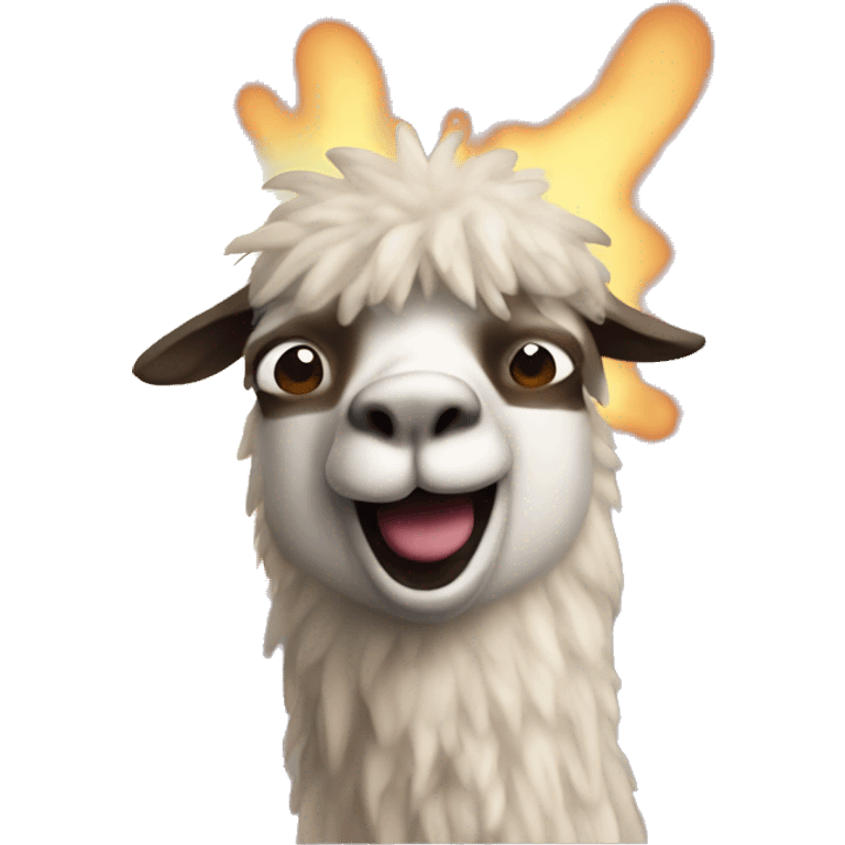 Llama Fart Gas Out Of Butt emoji