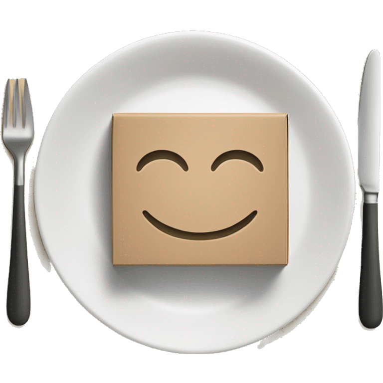 a eco-responsable plate with and paper box emoji