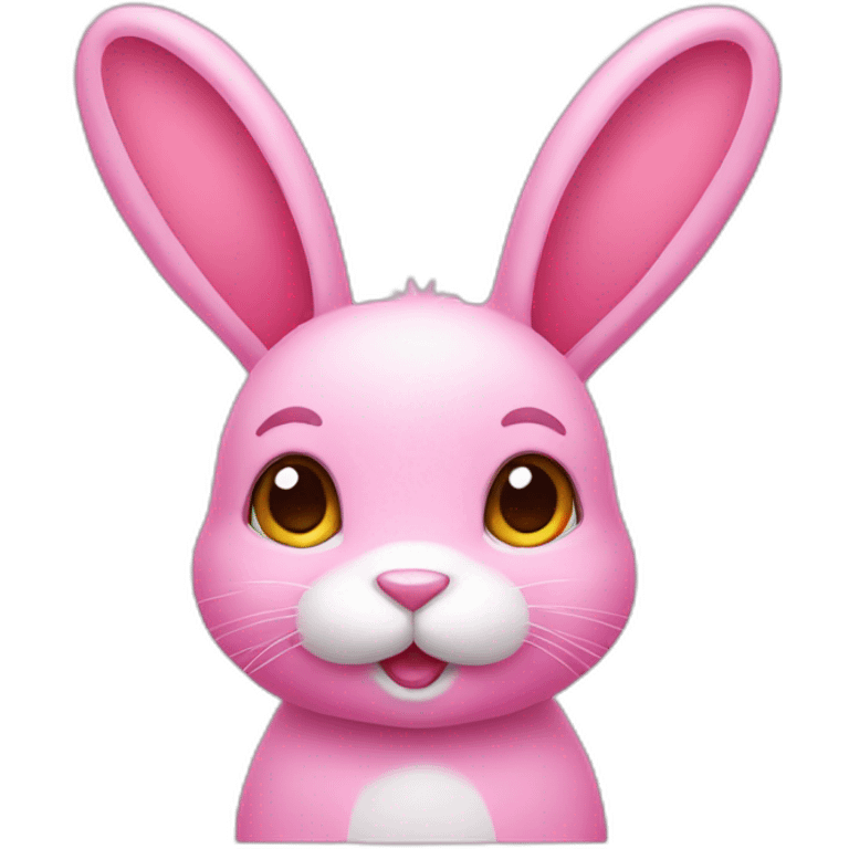 super cute pink bunny emoji