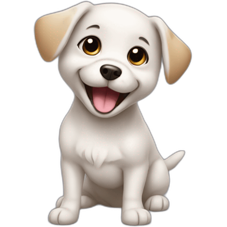 cute little dog excited to see you emoji