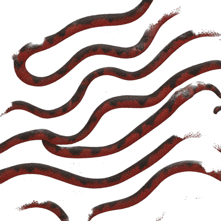 Black and red colored snake emoji emoji